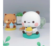 Cute Bubu Dudu Panda Bear Figure Kawaii Cartoon Panda Model Creative Exciting Spring Animal Car Ornaments