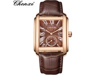Reloj de cuarzo cuadrado, reloj con cinturón de aleación masculino
