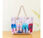 Ethnic Style Beach Tote Bag with Double Handles for Women - Fashionable and Spacious Bag for Beach Essentials