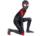 Disfraz de Spiderman Into The Superhero para niños y adultos, Cosplay de Miles Morales