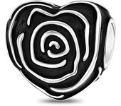 925 Sterling Silver Pink dumbbell Lucky Bag Heart-Shaped Beads Fit Pandora Original Bracelet Charms Beads Women's Jewelry Gift