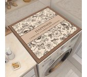 Printed Washing Machine Dust Cover Anti-skid Dirt Resistant Fridge Top Mat Scrubbable Multi-functional Table Pad Home