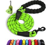Correa de Perro, 1,2 m Correa de Fuerte de Perro para Perros Medianos y Grandes con Mango Acolchado Suave y Hilos Reflectantes,