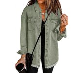 autumn women's fashion denim coats casual turn down collars overcoats