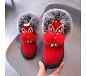 Niñas Princesa Botas De Nieve Moda Engrosada Acolchada Botas Cortas De Algodón