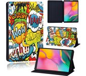For Samsung Galaxy Tab A8 10.5/A7 Lite 8.7/A7 10.4/A A6 10.1/A 8.0/10.1/10.5 Inch Graffiti Art Pattern Leather Tablet Stand Case