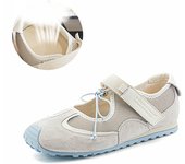 Cuero Mary Jane zapatos nuevo Velcro casual solo zapatos de las mujeres de ballet deportes zapatos de entrenamiento