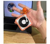 Retro Mini Gramophone Keychain Pendant Recording Creative Fun Music Box Bag Accessories