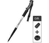 Aluminium Alloy Teleskopic Hiking Poles Trekking Stick Ultralight Absorber Walking Cane Alpenstock