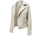 2023 Fashion New Rock and Roll Jacket Piie Cleaning Single PU Leather Motorcycle Temale Women's Leat