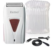kemei 3383 powerful rechargeable electric shaver hair beard stubble facial electric razor for men bald head shaving machine