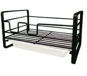 Space Saving Sturdy Sponge Holder Durable Stable Drying Rack Efficient Organization White/Black Dish Drainer Household