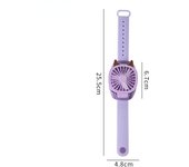 Mini Reloj portátil con Correa de muñeca, ventilador de mano, Carga USB, Pequeños ventiladores cargables con Luces LED de Colores, Diseño de gato de carton