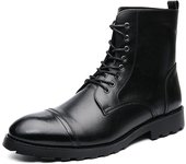 Mens Boots Casual Leather Boots for Men Chukka Fashion Men's Dress Boots