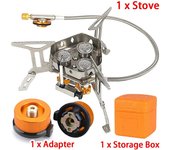 Outdoor Gas  Portable 3 Head for Travel Picnic  5800W Big Power Camping Windproof Stove