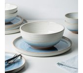 Vajilla de cerámica creatividad doméstica cambio gradual cambio de horno plato de esmalte plato, 2 piezas