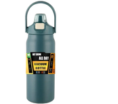 Termo portátil con pajita, taza térmica de acero inoxidable, vaso de café, frascos de vacío deportivos, botella de agua fría y caliente 304