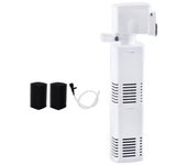 Wall Mount Aquarium Internal Filter Silent Suction Cup Submersible Pump with Sponge and Air Tube Plastic Water Circulation Pump