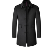 Gabardina lana gruesa hombre, abrigo lana mezcla moda, talla M-4XL, 40%.