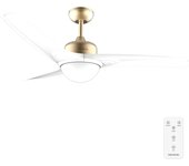 Ventilador de Techo con Mando a Distancia, Temporizador y Luz LED  460. 49 W, 106 cm de Diámetro, 3 Aspas, 3 Velocidades, Función Invierno, Diseño en blanco