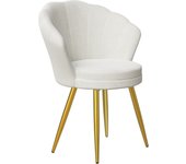 Rcynview  1pcs  Velvet Armchair Shell Armchair with Gold Legs, Comfortable Bedroom Armchair Relax Chair for Living Room/Bedroom (Pink)
