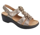 Zapatos fashionable tacón de cuña para mujer, sandalias informales, Verano