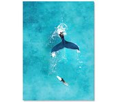 Blue Marine Poster Canvas Painting Whale Shark Manta Rays Surf Sea Wall Art Picture For Living Room Interior Painting Decor