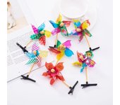 Random 5pcs cartoon cute moving little windmill hairpin hair accessories girl