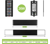 30-60cm 24/7 Cycle LED Lighting Light With LCD Monitor And Thermometer Memory Function Fish Tank Light IP68 110V-240V