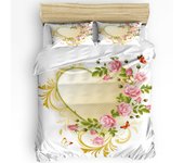 Black And White Butterfly Flower Art 3pcs Bedding Set For Bedroom Double Bed Home Textile Duvet Quilt Cover Pillowcase