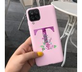 For Samsung Galaxy A12 Case Cute Letters Phone Cover Silicon Back Cases For Samsung A12 A 12 A125F Soft TPU Bumper Coque Flower