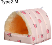 Cute Small Animal Sleeping Bed Hamster House Mini Pet Rabbit Squirrel Winter Warm Nest Comfortable Guinea Pig Nest