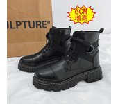 Botas De Trabajo De Cuero Para Motocicleta, Botas Altas De Cuero Negro, Estilo Británico, A La Moda, Novedad De 2024
