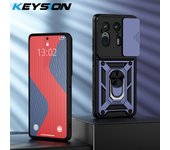 KEYSION Shockproof Case for Motorola Edge 50 Ultra 5G Slide Camera Protection Ring Stand Phone Cover for MOTO Edge 50 Ultra