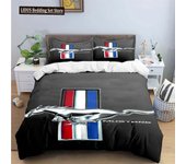 3D Print Mustang Car Logo Bedding Set Boys Girls Twin Queen King Size Duvet Cover Pillowcase Bed Boys Adult Home Textileextile