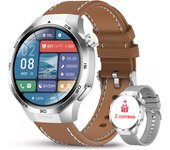 New For Watch GT5 Pro Sports Smart Watches Men GPS Track,Compass,Altimeter,Waterproof,Bluetooth Call,NFC Smart Bracelet,two watch straps2025