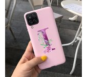 For Samsung Galaxy A12 Case Cute Letters Phone Cover Silicon Back Cases For Samsung A12 A 12 A125F Soft TPU Bumper Coque Flower