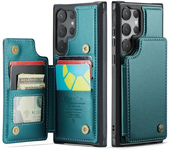 Funda de teléfono de cuero con tapa para Samsung Galaxy S24 Ultra S23 FE S22 Plus S21 S20 A14 A24 A34 A54 A53, funda para tarjet