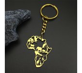 Lion Elephant Monkey Giraffe Pendant Keychain Men's and Women's Stainless Steel Animal Ornament