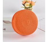 Round Straw Crossbody Shoulder Bag Women Woven Beach Bag for Ladies Rattan Handmade Knitted Candy Color Small Handbag Bolsa