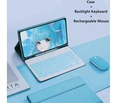 For Samsung Tab S6 lite 10.4 Backlight Keyboard Case Mouse Bluetooth Wireless Spanish Keyboard Magnetic Funda P610/P615/P613