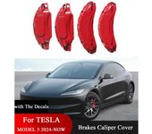 Cubiertas de pinzas de freno para Tesla Model 3 Highland 2024 2025 2026 Accesorios con el conjunto de decalques de 4 (no cabe el modelo 3 2017-2023)