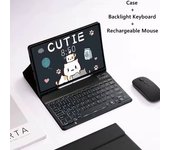 For Samsung Tab S6 lite 10.4 Backlight Keyboard Case Mouse Bluetooth Wireless Spanish Keyboard Magnetic Funda P610/P615/P613