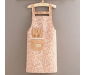 New Canvas Hand Wiping Apron Adjustable Fragmented Flowers Work Clothes Cotton Floral Apron Woman