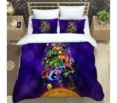 Japanese Games Super Mario Pattern Quilt Cover With Pillowcases Microfiber 3D Digital Printed Bedding Set Twin Full Queen King