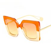 Nuevas gafas de sol de moda, gafas de sol cuadradas grandes para mujeres hermosas europeas, gafas planas de moda al por mayor