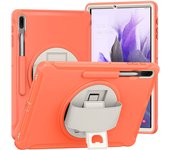 Cute Shockproof Case for Samsung Galaxy Tab S7 FE SM-T730 T735 T736 T736B T736N Stand Cover Holder with Hand Belt Pen Slot