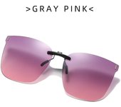 Gafas de sol volteadas para hombre, clips polarizados para miopía, gafas de sol para mujer sin marco