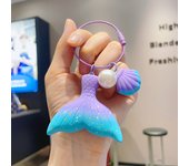 Creative Gradient Pearl Mermaid Tail Keychain Exquisite Car Key Chain