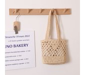 Luojia Straw Weaving Bag Hand-Woven Vegetable Basket Large Capacity French Rattan Bag Beach Vacation Style Single-Shoulder Beach Bag